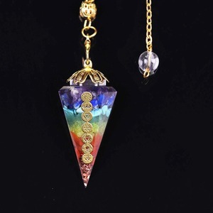 Jewellery: Orgonite Reiki Pendulum Natural Stone Amulet Healing 7 Chakra Crystal Energy