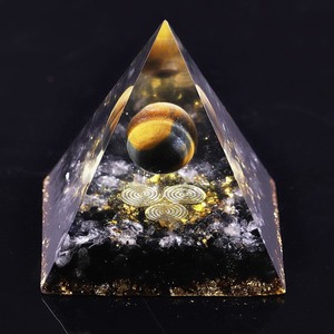 Orgonite Pyramid: Orgonite Pyramid Chakras Tiger Eye Orgon Energy Crystals Obsidian Original Home
