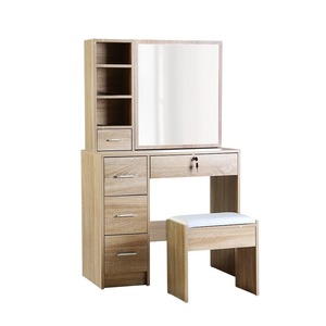 Other Furniture Accessories: Artiss Dressing Table Stool Set Slide Mirror Makeup Vanity Desk Chair Drawer Oak