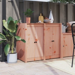 Outdoor Kitchen Doors 2 Pcs 50x9x82 Cm Solid Wood Douglas Ntxtla
