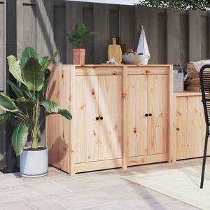 Outdoor Kitchen Doors 2 Pcs 50x9x82 Cm Solid Wood Pine Ntxtpn