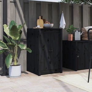 Other Furniture Accessories: Outdoor Kitchen Doors Black 50x9x82 Cm Solid Wood Pine Ntxtlo