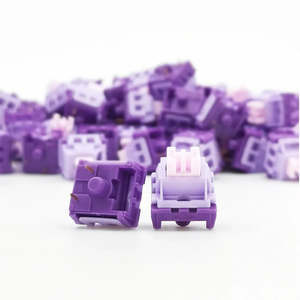 Keyboards: 50Gf Tactile Switch For Mx Mechanical Keyboards Star Chen Flower Purple