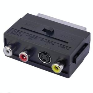 Adapters: Rgb Scart Male To S Video And 3 Rca Audio Adaptor Black