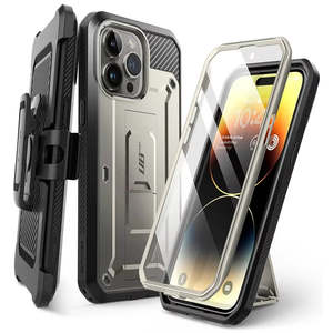 Iphone Cases: For Iphone 15 Pro 6.1 Inch 2023 Release Ub Pro Full-Body Rugged Heavy Duty Rugged Case With Built-In Screen Protector