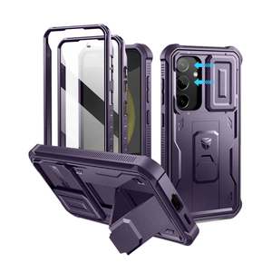 Samsung Cases: For Samsung Galaxy S24 / S24+ Plus / S24 Ultra Full Body Shockproof Camera Case & Built-In Screen Protector Kickstand