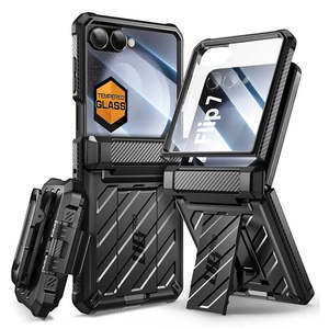 Samsung Cases: For Samsung Galaxy Z Flip 7 Ub Pro Full Body Military-Grade Phone Case With Built-In Stand & Screen Protector