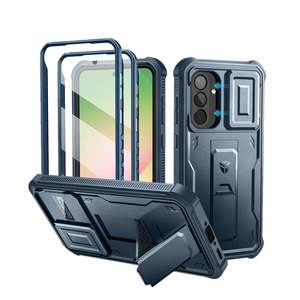 Samsung Cases: For Samsung Galaxy A56-5G Heavy Duty Military Grade Protection Shockproof Case With Bulit-In Magnetic Slide Camera Case
