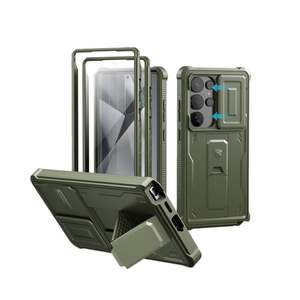 Samsung Cases: For Samsung Galaxy S25 / S25 Plus / S25 Ultra 2025 Full Body Shockproof Camera Case & Built-In Screen Protector Kickstand