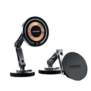 Wireless Chargers: Magnetic Wireless Charger Car Phone Holder 15W Fast Charging Easy Paste Mount Stand For Magsafe Iphone 15 14 13 Pro Max