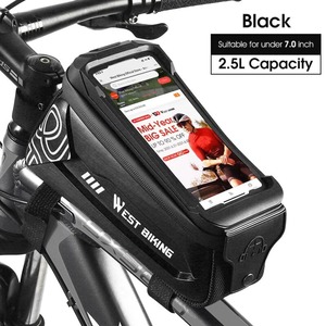 Cycling Accessories: 2.5l Waterproof Touchscreen 7.0 Inch Phone Case Bicycle Bag