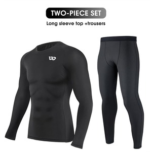 Cycling Accessories: Skin Fit Long Sleeves Sports Tshirt with Pants