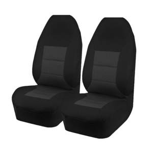 Car Interior Decor: Universal Premium Front Seat Covers Size 60 25 Black