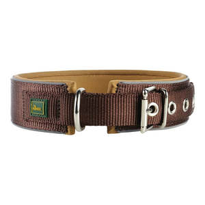 Dog Leash Collars: Dog Collar By Hunter Neoprene Reflect Brown