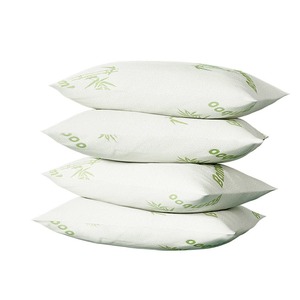 Pillows Cushions: Hotel Pillow Bed Pillows 4 Pack Family Soft Medium Firm Bamboo Cover