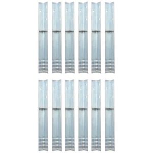 L-shaped Ground Anchors 12 Pcs Galvanised Steel 5x5x50 Cm Oaxtbx