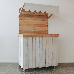 White Wooden Drinks Stand