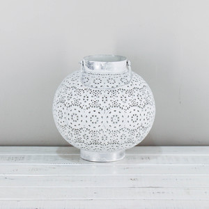 Lantern White Lace Metal