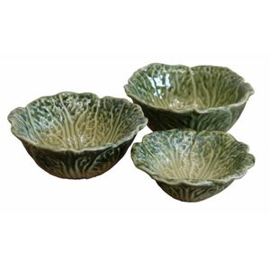 Cabbage Leaf Bowls Set Of 3 - Whitford Merchants