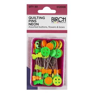 Sewing Assessories: Quilting Pins - Neon