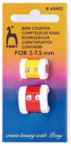 Knitting Assessories: Row Counter -2 piece pkt