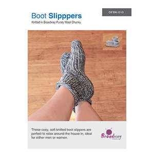 Knitting Patterns: Boot Slippers