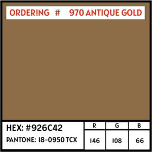 Products: 970 Antique Gold PU 5m Roll - hpm ltd: CLEARANCE