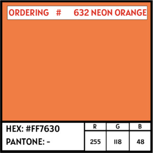 Products: 632 Neon Orange PVC 5m Roll - hpm ltd: CLEARANCE