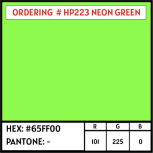 Products: HP223 Neon Green PU 5m Roll - hpm ltd: CLEARANCE