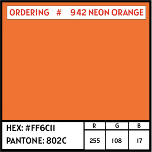 Products: 942 Neon Orange PU 5m Roll - hpm ltd: CLEARANCE
