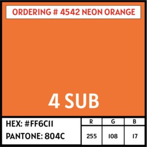 Products: 4542 Neon Orange PU 5m Roll - hpm ltd: CLEARANCE