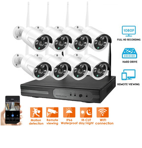 Security Locks Alarms: Wireless Security Camera System 8 Camera