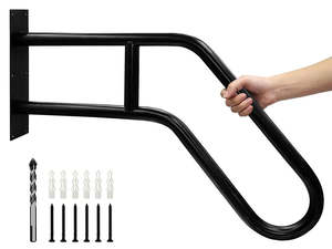 Fixtures Fittings: Outdoor Wall Hand Railing Handrail Outdoor Black