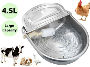 Pets Animals 1: 4.5L Drinking Bowl Water Trough for Livestock Cattle Horse Cows