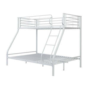 Metal Triple Bunk Bed  White