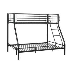 Metal Triple Bunk Bed  Black