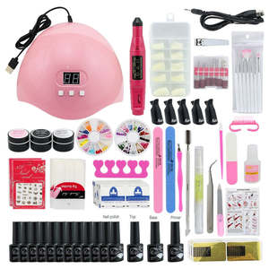 Lamps: LED Auto Lamp UV Gelish Kit Set Gel Nail Dryer Polish