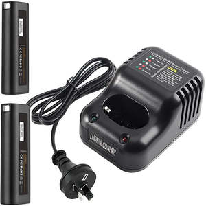 Paslode Battery Charger with 2 Batteries 2Ah