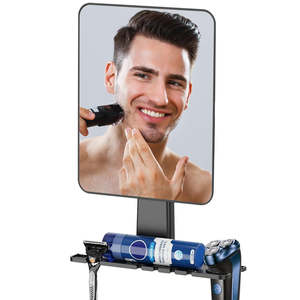 Bathroom Anti-Fog Mirror Fogless Shower Mirror Make Up Mirror Camping