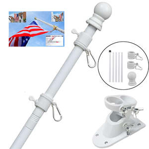 6ft Flag Pole Holder Kits Wall Mount Flagpole