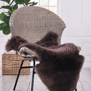 NZ Wool Sheepskin Rug Chocolate