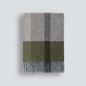 Throws Hides: Brunswick Wool Throw - Olive, Bracken, Fawn