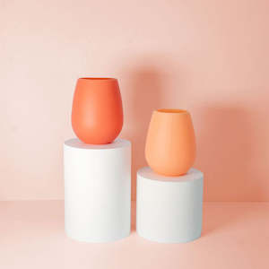 Drinkware: Fegg Silicone Unbreakable Glasses Terra + Peach