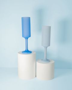Drinkware: Seff Silicone Unbreakable Champagne Flutes Sky + Kingfisher
