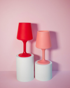 Swepp silicone unbreakable wine glasses - Cherry + Blush