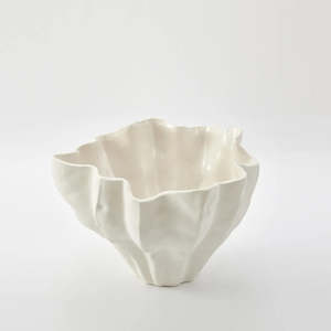 Ceramic Homewares: The Foundry - Flute Bowl Ivory