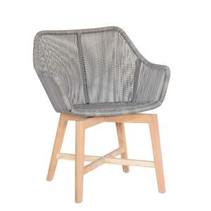 Dining Chairs: Tiri Outdoor Teak and Rope Dining Chair