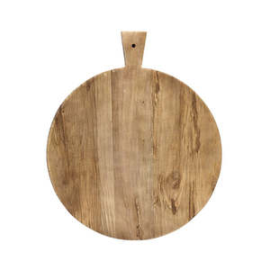 Homewares: Artisan Round Serving Board - 50cm, with Handle