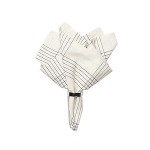 Homewares: Broste Napkin Alice White + Black