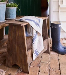 Rustic Magazine Holder Stool